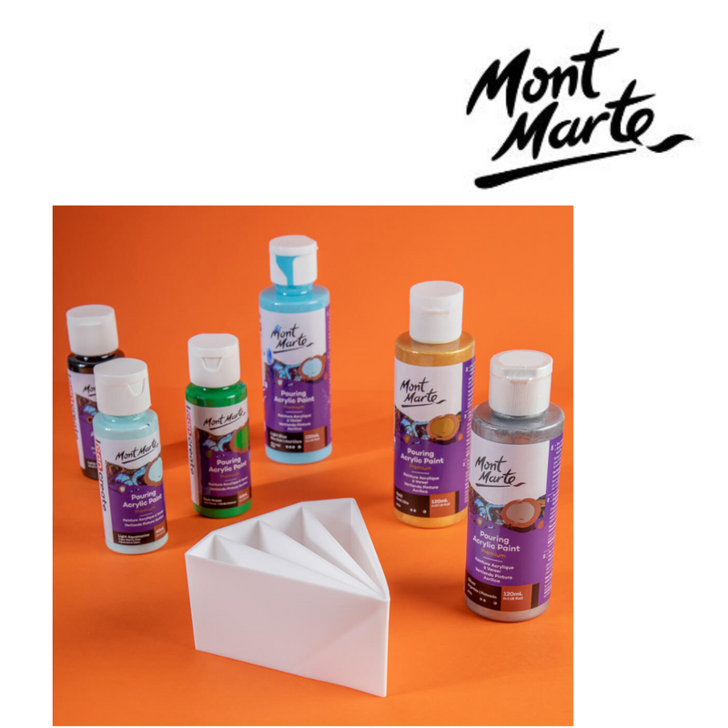 MM Split Pouring Cup divided cup for acrylic paint pouring, designed to pour multiple colours at once for fluid art ribbon and layered effects