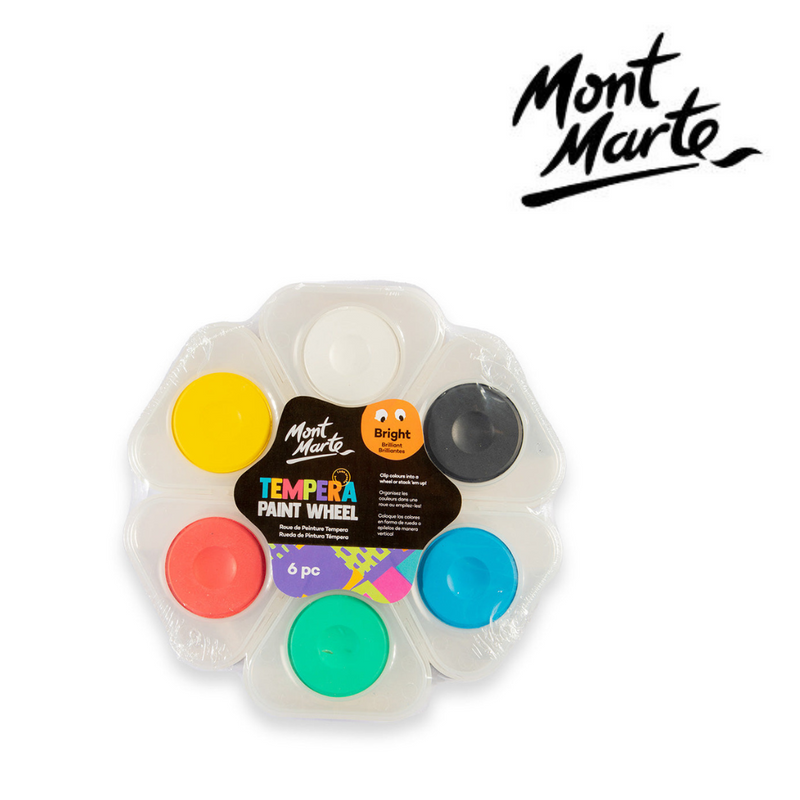 Bright tempera paint wheel with 6 colours – MM paint set for crafts