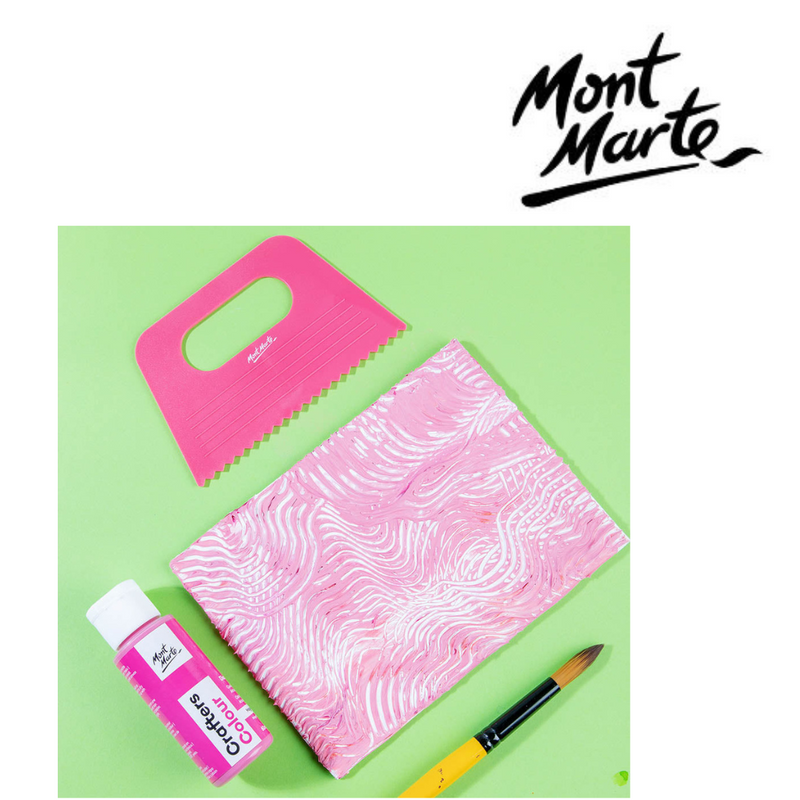 MM Texture Combs 4pc set for creating patterns and textured effects in paint, paste or clay