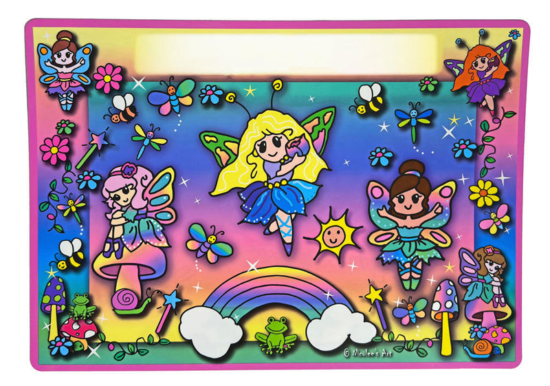 Fairy themed kids placemat with wipe-clean surface