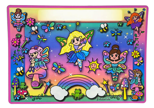 Fairy themed kids placemat with wipe-clean surface