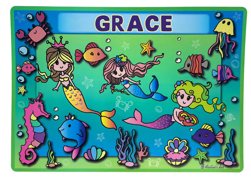 “Grace” name placemat with easy care finish