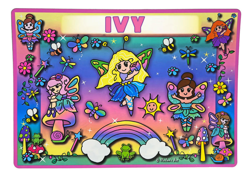 “Ivy” name placemat, smooth easy wipe surface