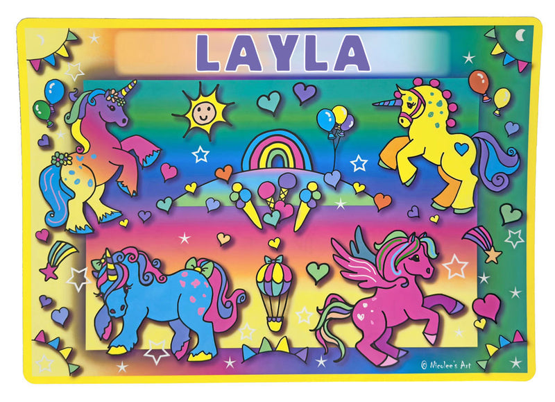 “Layla” kids placemat with playful design