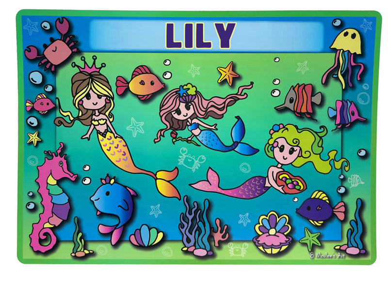 “Lily” kids placemat with wipe clean finish