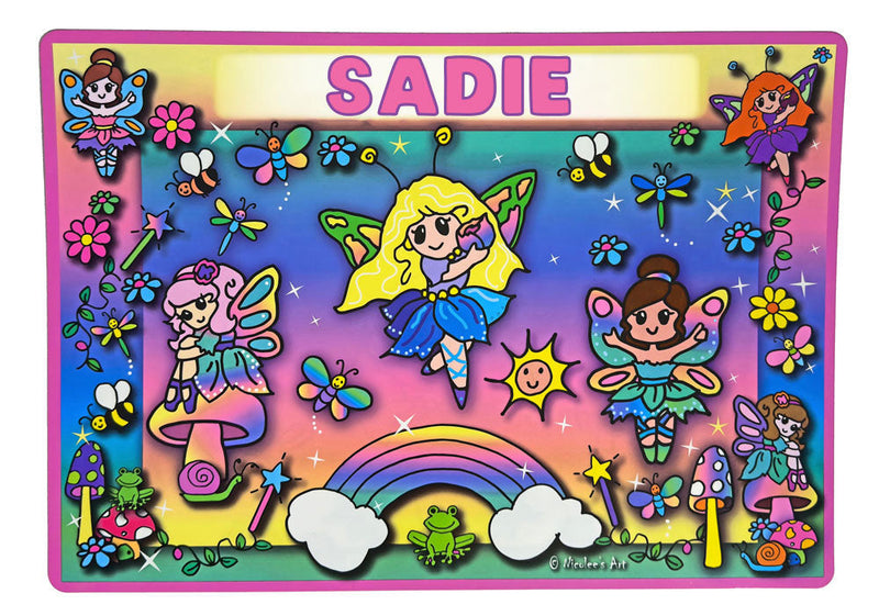 Easy clean non slip placemat in blush tone