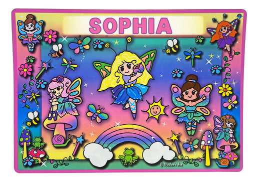 Easy clean non slip placemat with lace inspired detailing