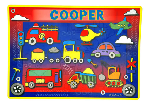 Non slip wipe clean placemat with industrial weave texture