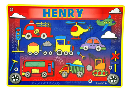 Non slip wipe clean placemat with heritage check pattern