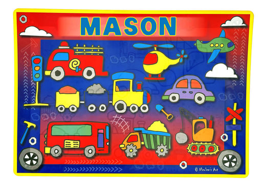 Non slip placemat with structured grid motif