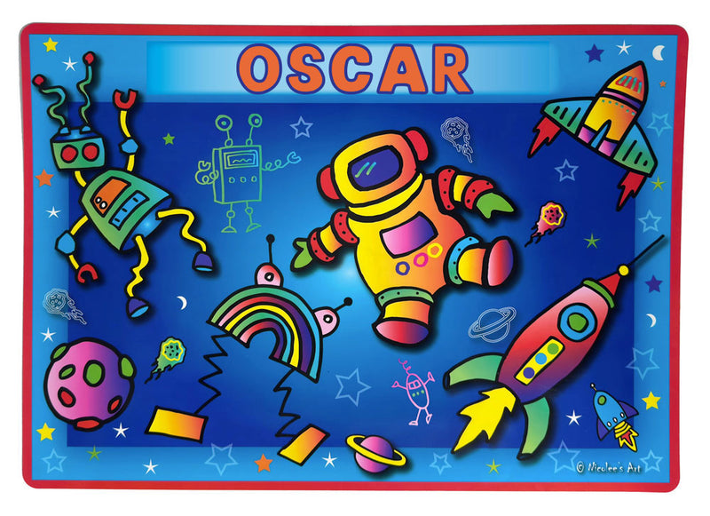 Graphic crosshatch placemat, wipe clean with steady base