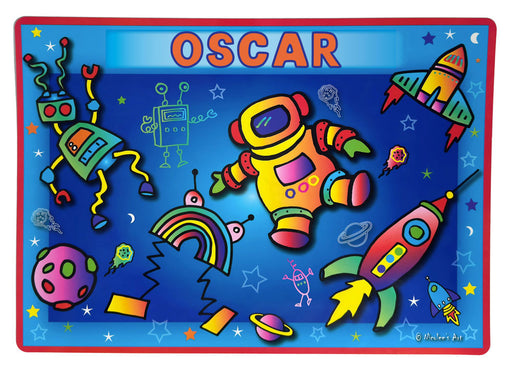 Graphic crosshatch placemat, wipe clean with steady base