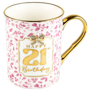 21st birthday bow mug 360ml for milestone gifting – thumbnail