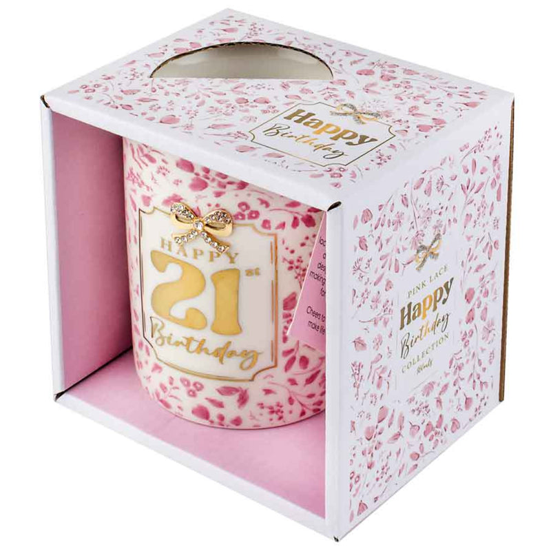 21St Birthday Bow Mug 360ml image 2