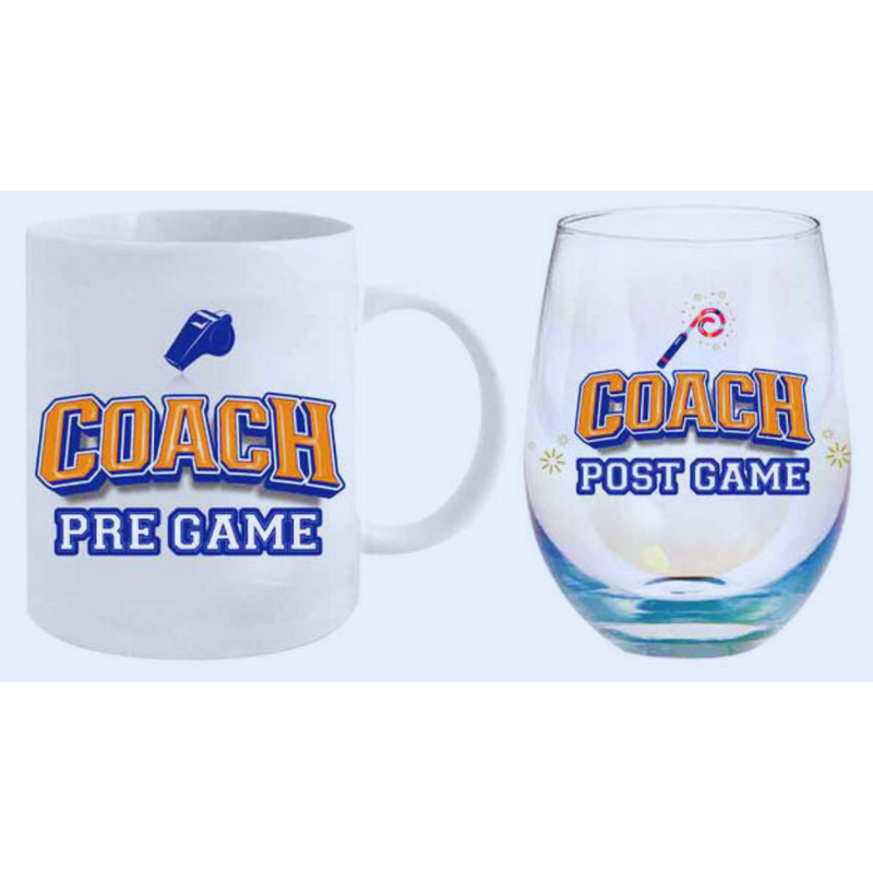 Coach Pre/Post Game Mug & Stemless Set 360ml/600ml