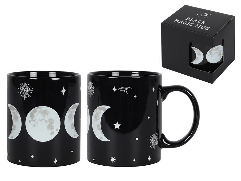 TRIPLE MOON GODDESS BLACK/WHITE MUG