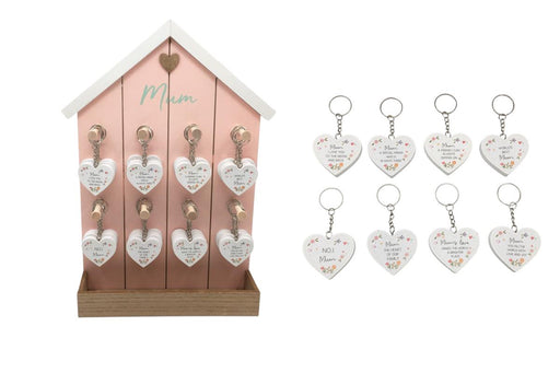 Mum love heart keyring 4cm
