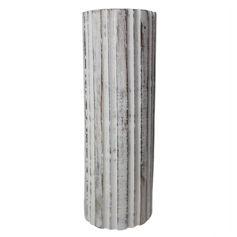 Ronis MWood Candle Holder 30x10cm White