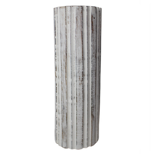 Ronis MWood Candle Holder 30x10cm White