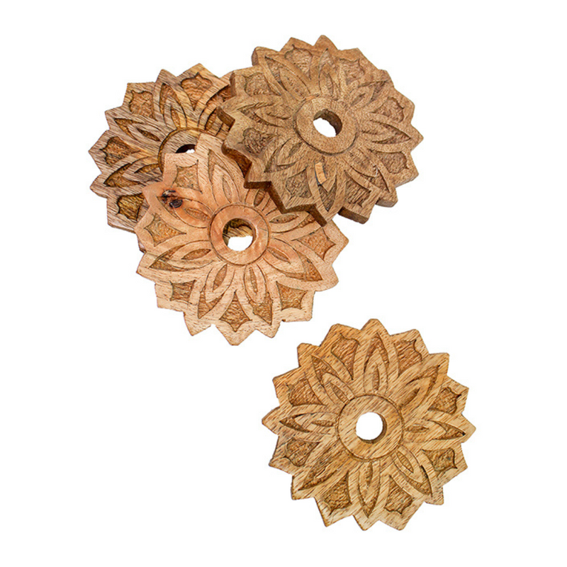 Ronis MWood Coaster 13x11cm Natural Set of 4