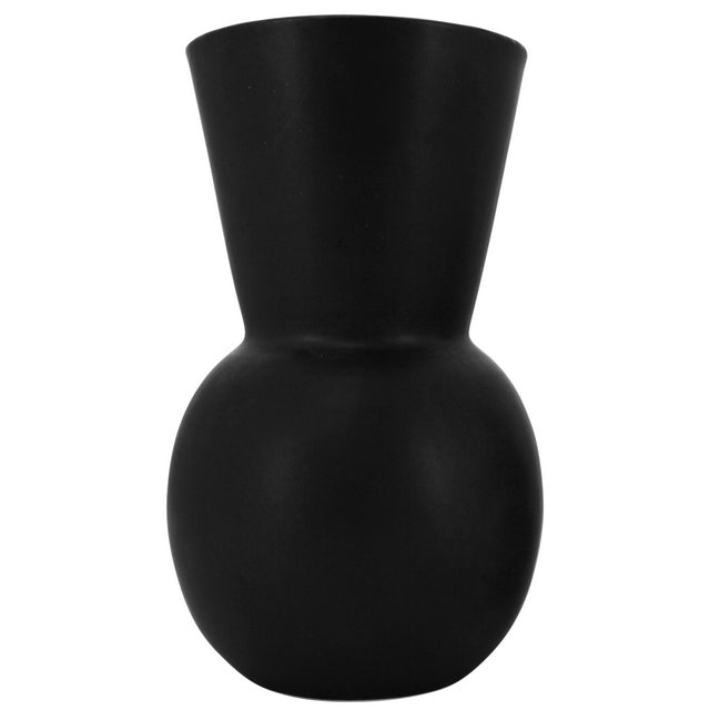 Magic Flute vase 19x30cm black modern decorative statement vase for pampas grass, dried stems, and contemporary home décor styling