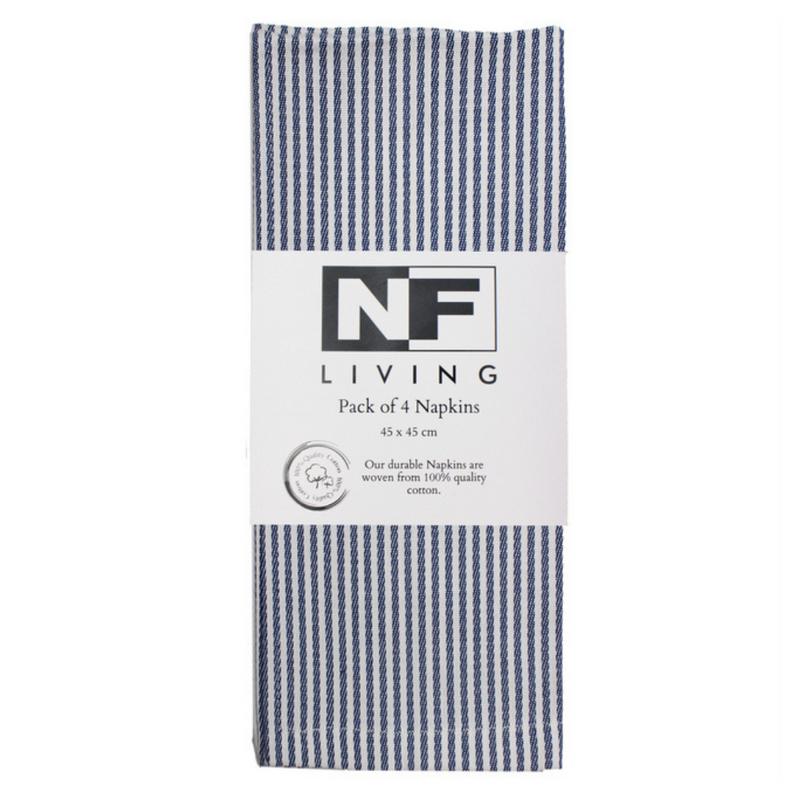 Ronis Maison Strip Napkin 45x45cm Navy