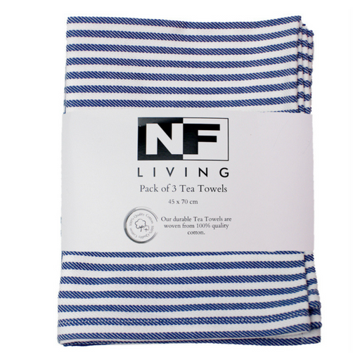 Ronis Maison Stripe Tea Towel 45x70cm Navy