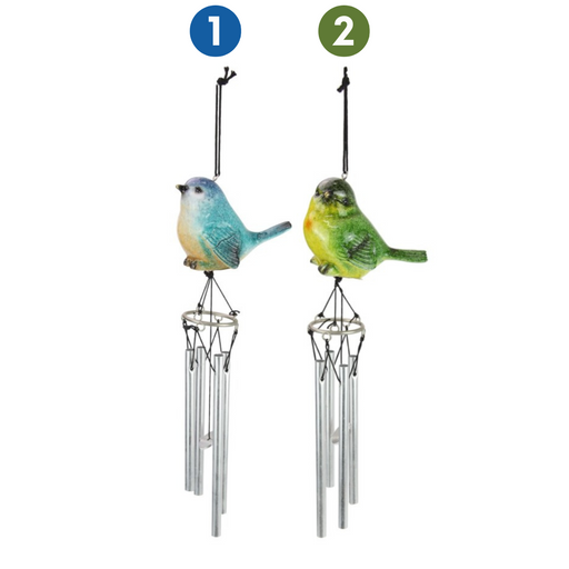 Ronis Marble Bird Wind Chime 37cm 2 Asstd