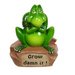 Ronis Marble Garden Frog with Words 12cm Green 4 Asstd