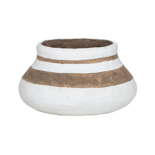 Ronis Marimba Pot 21x21x12cm Brown/White