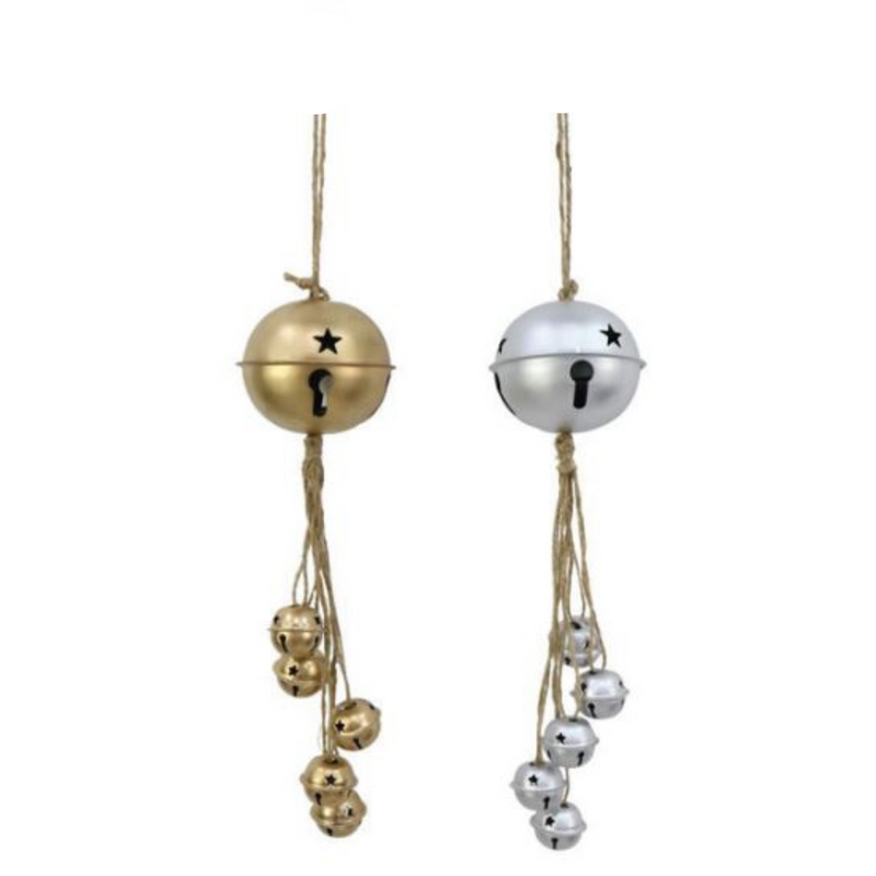 Matte Nutbells Hanging Deco 6pc Assorted