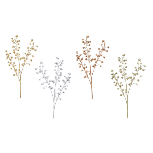 Ronis Matte Metallic Berries Spray 58cm Assorted