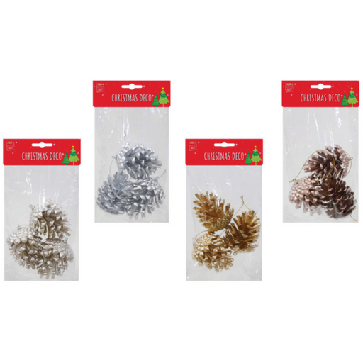 Ronis Matte Metallic Hanging Cones 3pk Assorted