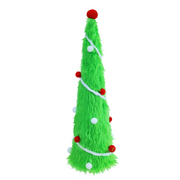 Mean Green Cone Tree 54cm – Tall Grinch-style Christmas decoration in bright green, perfect for holiday displays
