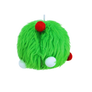 Mean Green Fur Bauble 10cm – Fluffy green Grinch-style Christmas ornament for festive tree decorating