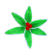 Mean Green Fur Flower 38cm – Bright green Grinch-inspired faux fur Christmas flower pick for whimsical holiday decorating – thumbnail