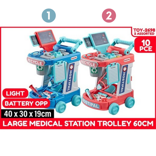 Ronis Medical Trolley Battery Operated Light Up Large 60cm 10pce 2 Asstd
