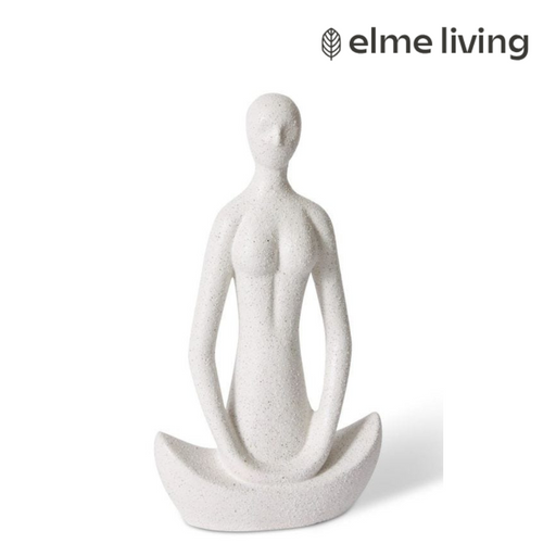 Ronis Meditation Sculpture White 19x9x34cm