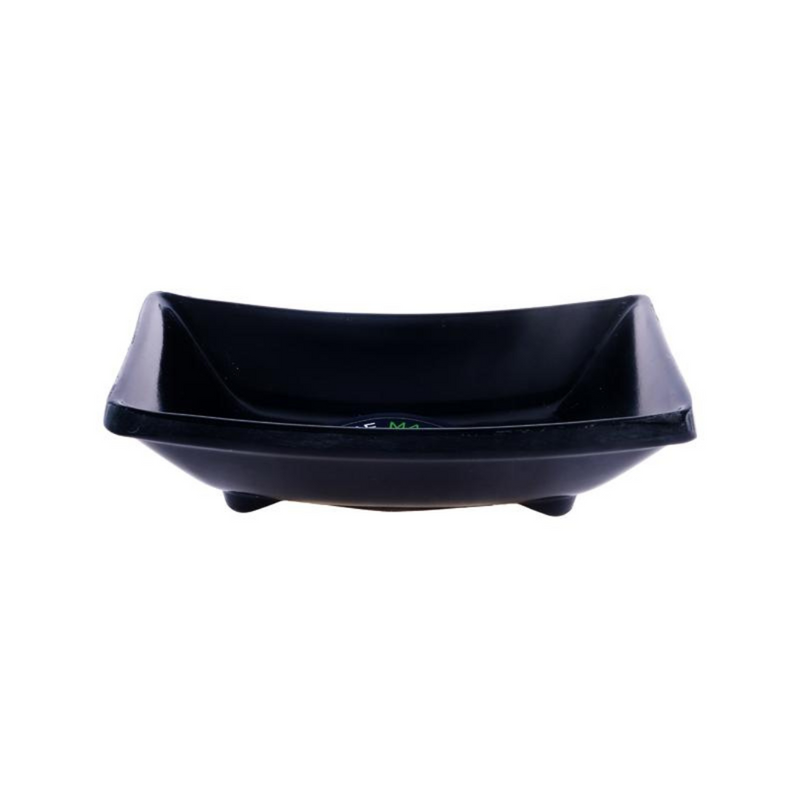Ronis Melamine Sauce Dish Rectangular 8.5x6x2.5cm Black