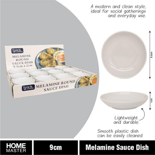 Ronis Melamine Sauce Dish Round 9.5cmD x 2cm White