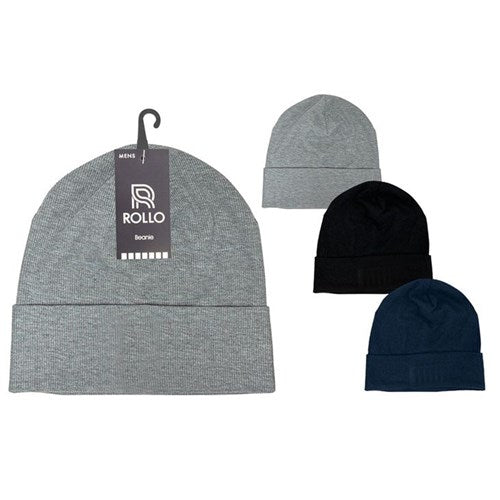 Men’s fitted fashion beanie with warm lining in assorted colours, cosy winter hat for everyday wear