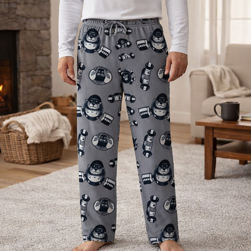 Men’s PJ lounge pants in assorted Series 1 designs, available in sizes M to 3XL, offering soft, relaxed comfort for lounging and sleep.