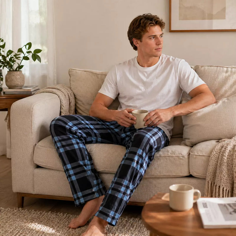 Men’s PJ lounge pants in assorted Series 2 designs, available in sizes M to 3XL, offering soft, relaxed comfort for sleep and everyday lounging.
