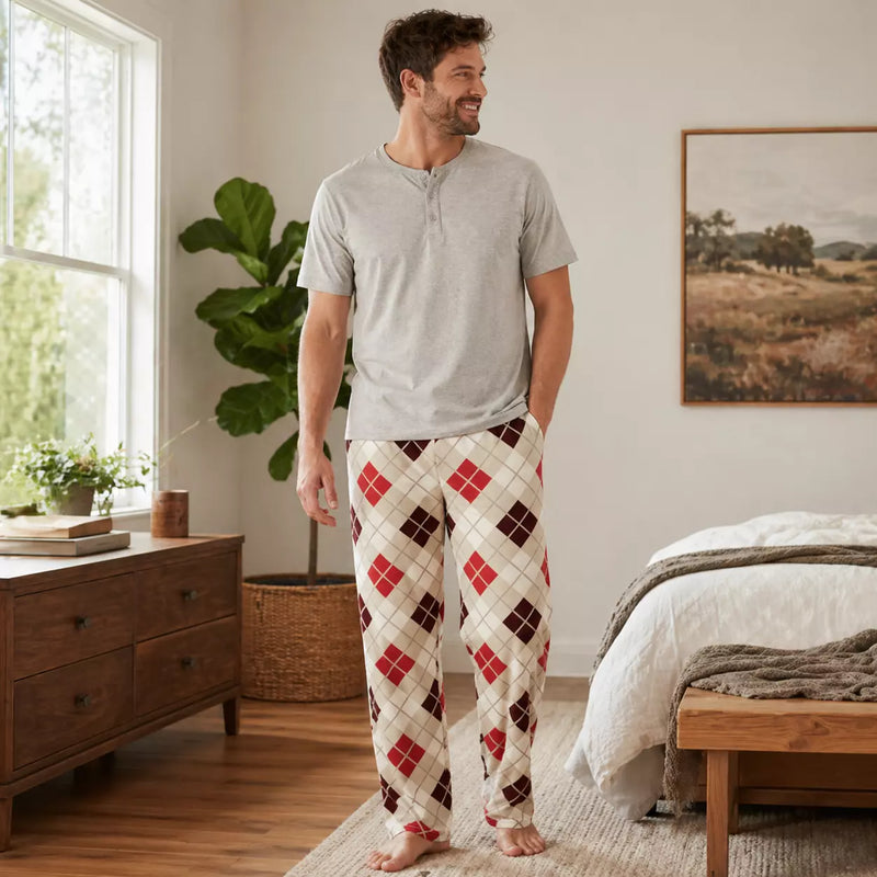 Men’s PJ lounge pants in assorted Series 2 designs, available in sizes M to 3XL, offering soft, relaxed comfort for sleep and everyday lounging.