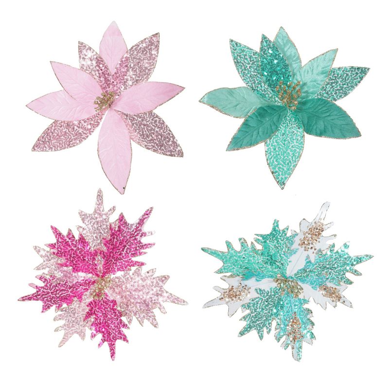 Ronis Mermaid Poinsettia Clip Assorted