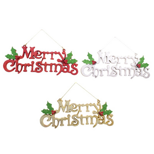 Ronis Merry Christmas Plaque 39cm Assorted