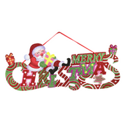Ronis Merry Christmas Plaque 42cm Assorted