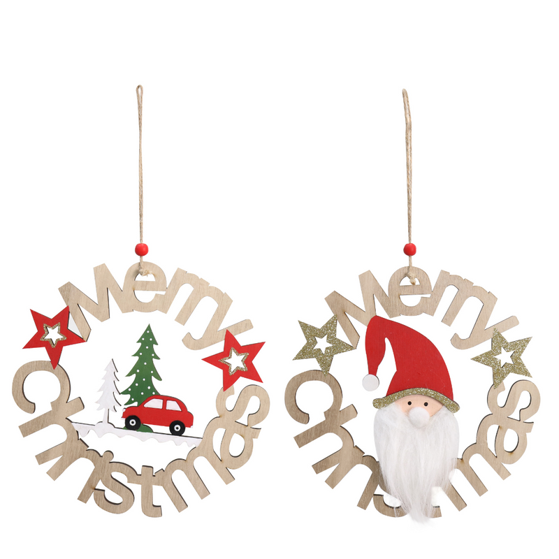 Ronis Merry Christmas Wreath Plaque 18cm Assorted