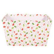 Merry and Bright red Christmas hamper box with festive design, 33.5x23.5x20cm