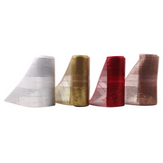 Assorted mesh metallic rolls in gold, red, pink, and white, 26cm x 10m each